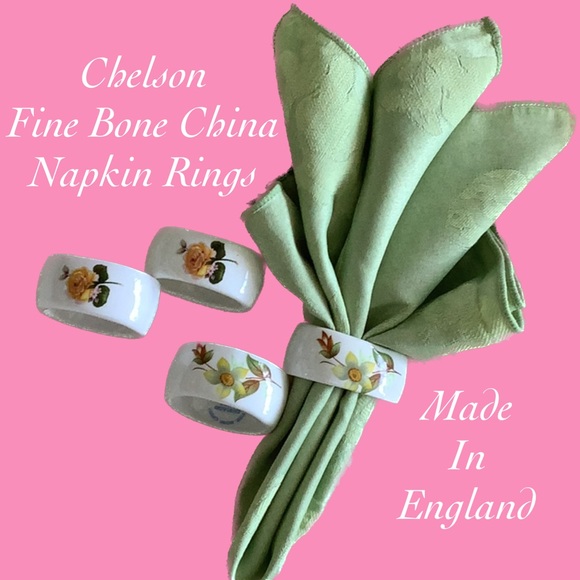 Chelson Fine Bone China Napkin Rings - Picture 1 of 3